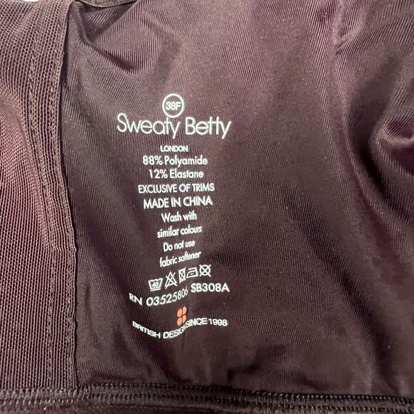 Sweaty Betty High Intensity Sports Bra Convertible Racerback Hook Back Women 38F - Picture 4 of 8